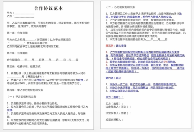 簡要合作協議書